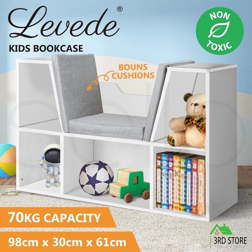 Levede Kids Bookcase Toys Box Shelf Storage Cabinet Container Children Organiser