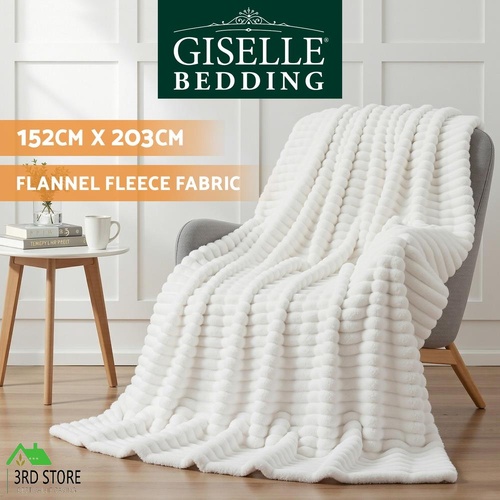Giselle 152x203cm Throw Blanket Queen Fleece Lightweight Cozy Sofa Couch Bed Throw