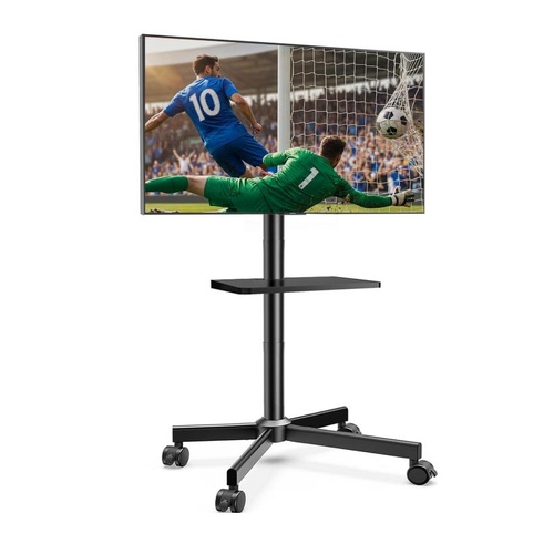 Rolling TV Stand for 32-65 inch Flat/Curved TVs with Tilting, Max Vesa 400 x 400