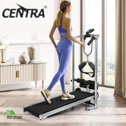 Centra Manual Treadmill Mini Incline Fitness Machine Walking Home Gym Exercise
