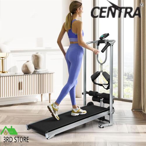 Centra Manual Treadmill Mini Incline Fitness Machine Walking Home Gym Exercise