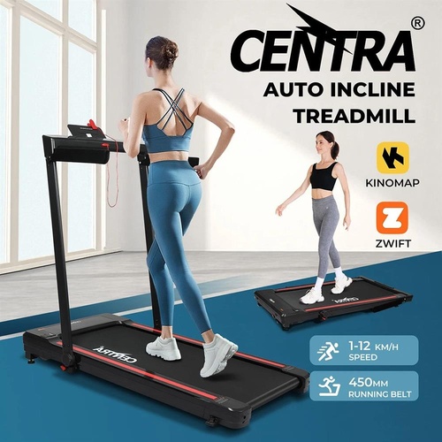 Centra Treadmill Electric Walking Pad Auto Incline Exercise Run Fitness Home Gym