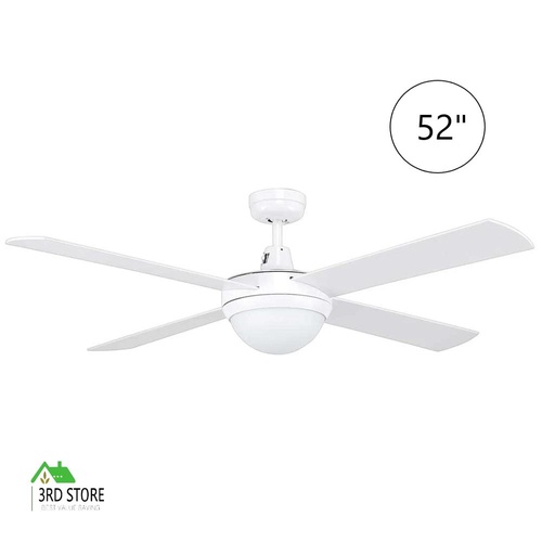 Tempest II White 52" AC Ceiling Fan with Light White B22- 99988/05