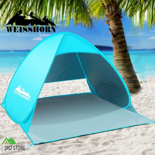 Weisshorn Pop Up Beach Tent Camping Hiking 3 Person Sun Shade Fishing Shelter