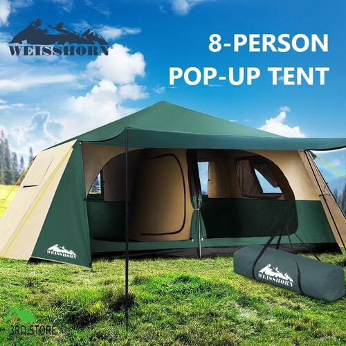 Weisshorn Instant Up Camping Tent 8 Person Pop up Tents Family Hiking Dome Camp