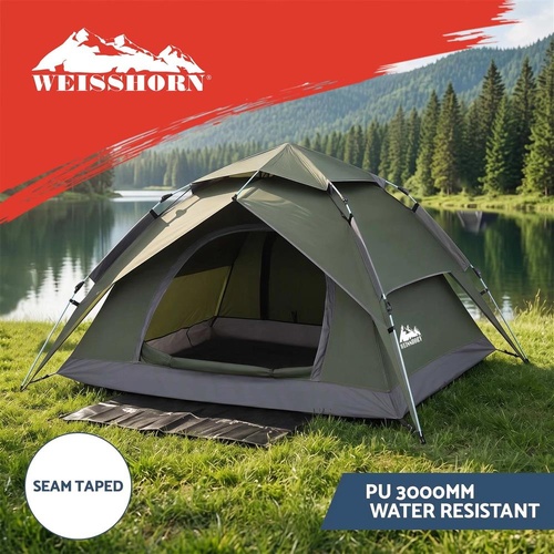 Weisshorn 2 Person Camping Tent Automatic Pop Up Water Repellent Shade Outdoor