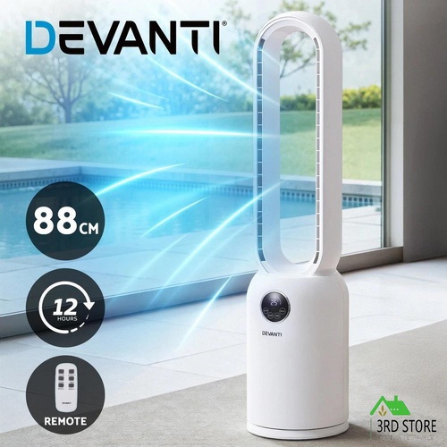 Devanti 2in1 Bladeless Fan Air Purification W/ Remote 88cm