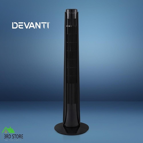 Devanti Electric Tower Fan Oscillating 3 Speeds Cooling Fans with Remote 93cm