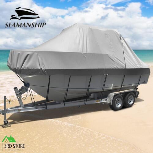 Seamanship 25-27ft Boat Cover 600D Heavy Duty Trailerable Jumbo Waterproof