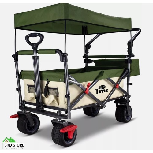 Folding Wagon Cart Heavy Duty Garden Beach Carts, 100kgs Load