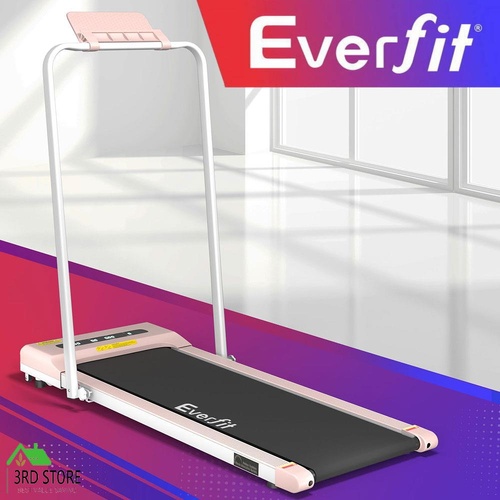 RETURNs Everfit Treadmill Electric Walking Pad Home Gym Office Fitness 380mm Pink