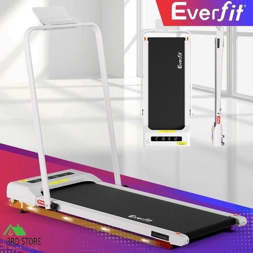 Everfit Treadmill Electric Walking Pad Incline Under Desk 380mm White