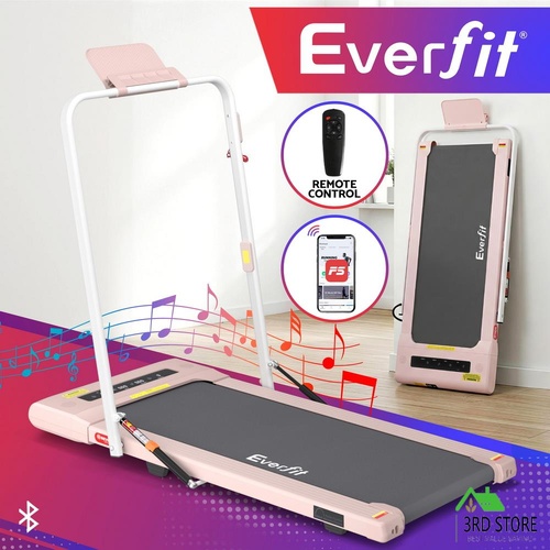 Everfit Treadmill Electric Walking Pad Under Desk Home Gym Fitness 400mm Pink
