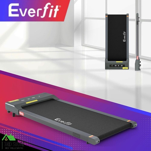 Everfit Treadmill Electric Walking Pad Home Gym Office Fitness 400mm Grey
