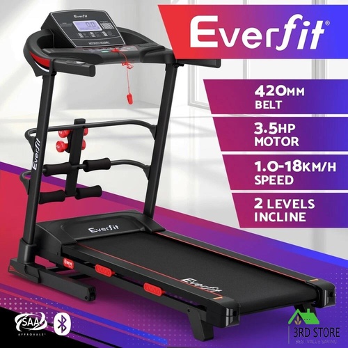 Everfit Treadmill Electric Home Gym Fitness Exercise Machine w/ Sit Up Bar 420mm