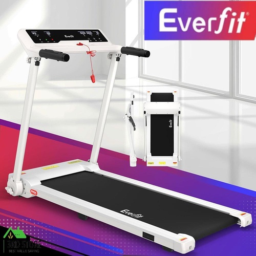 Everfit Treadmill Electric Home Gym Fitness Excercise Knob Foldable 450mm White