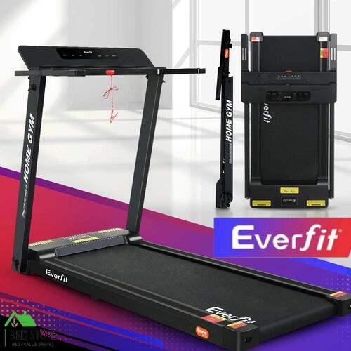 Everfit Treadmill Electric Fully Foldable Home Gym Exercise Fitness Black 45cm
