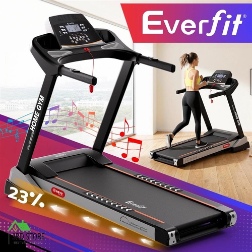 Everfit Treadmill Electric Auto Incline Home Gym Exercise Machine Fitness 480mm