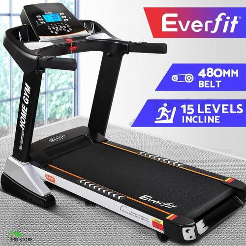 Everfit Treadmill Electric Auto Incline Home Gym Exercise Machine Fitness 480mm