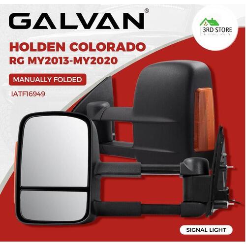 Galvan 2x Manual Towing Mirrors Extendable for Holden Colorado RG MY2013-MY2020