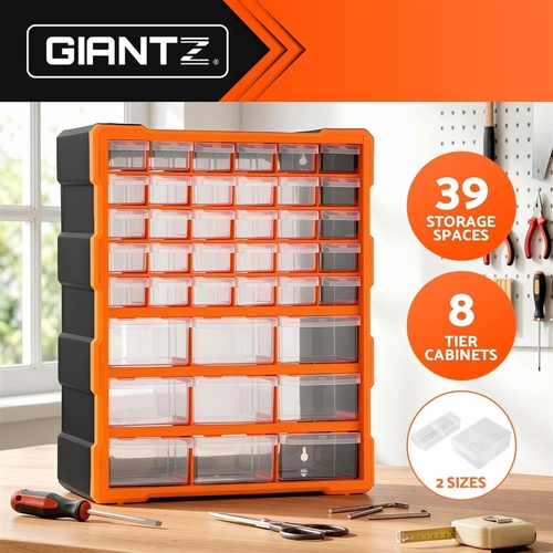 Giantz 39-Drawer Tool Storage Cabinet Anti-Drop Hardware Organizer