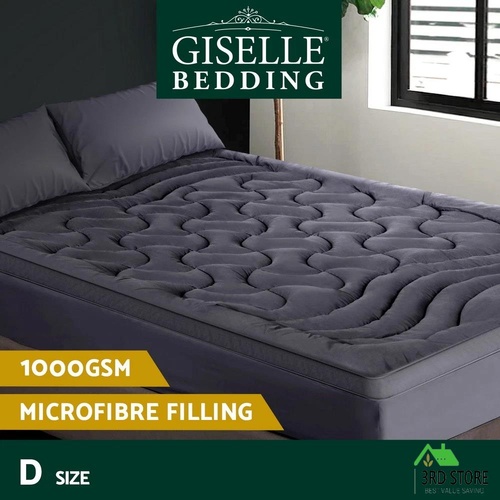 Giselle Bedding Mattress Topper Pillowtop 3-Zone Mat Pad Double