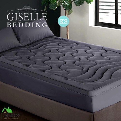 Giselle Bedding Mattress Topper Pillowtop 3-Zone Mat Pad King Single