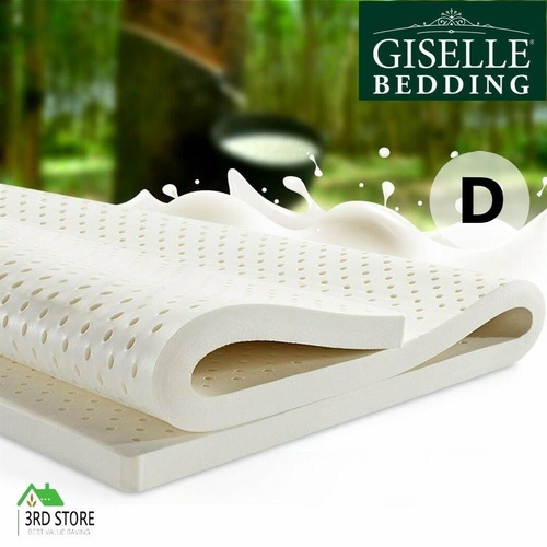Giselle Latex Mattress Topper Double Natural Pad Bed Mat Underlay 7 Zone 5cm