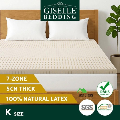 Giselle Bedding Latex Mattress Topper 5cm King