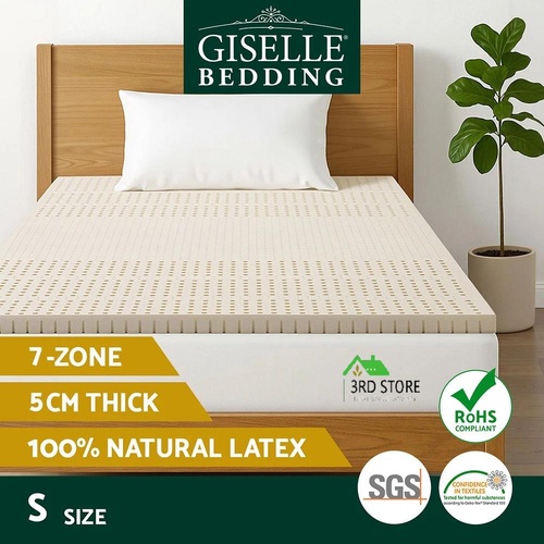 Giselle Bedding Latex Mattress Topper 5cm Single