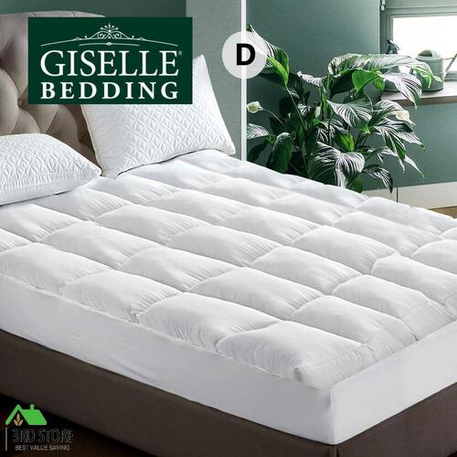 Giselle Bedding Prime Pillowtop Mattress Topper Underlay Pad Mat Cover DOUBLE