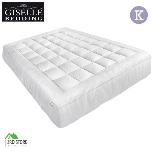 Giselle Bedding Prime Pillowtop Mattress Topper Mat Protector Pad Cover KING