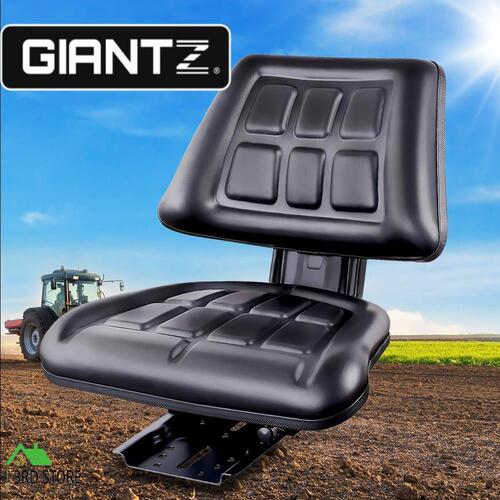 Giantz Tractor Seat Forklift Excavator Truck Universal Replacement Chair - Black