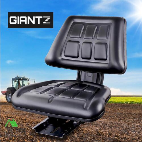 Giantz Tractor Seat Forklift Excavator Truck Universal Replacement Chair - Black