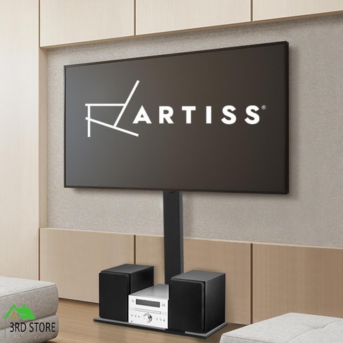 Artiss Floor TV Stand Swivel Mount Bracket Shelf 32 to 70 inch Height Adjustable