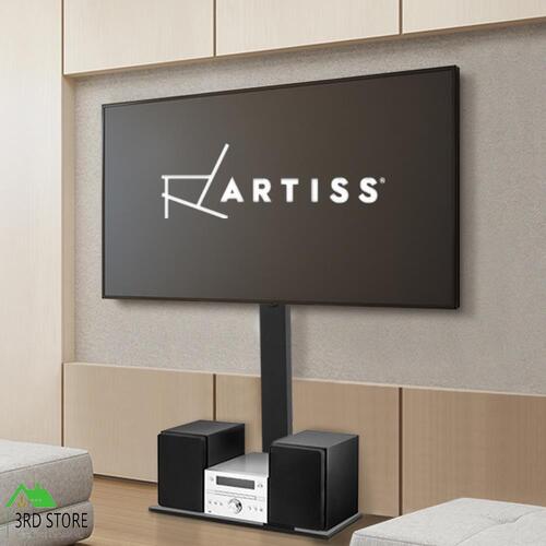 Artiss Floor TV Stand Swivel Mount Bracket Shelf 32 to 70 inch Height Adjustable