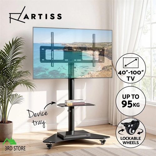 Artiss 40-100" TV Stand Mount Bracket Universal Adjustable Height with Wheels