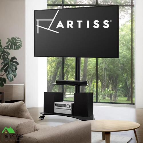 Artiss Mobile TV Stand with Mount Swivel Bracket Trolley Wheels 32 to 70 inch