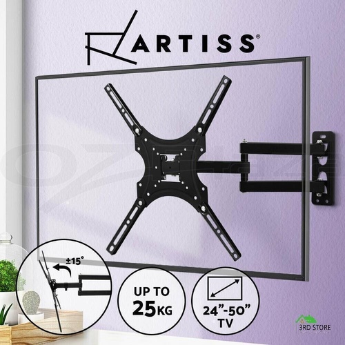 TV Wall Mount Bracket Tilt Swivel Full Motion 32 37 40 43 48 50" Plasma LCD LED