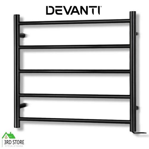 Devanti Heated Towel Rail Electric Warmer Heater Ladder Rails Holder Rack
