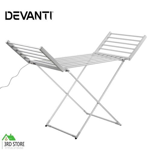 Devanti Electric Heated Towel Clothes Airer Rack Dryer Warmer Stand Rail