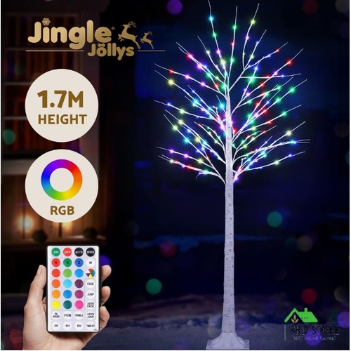 Jingle Jollys Christmas Tree 1.7m Twigs 120 RGB LED Lights Xmas Trees Decoration