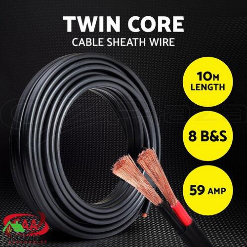 8B&S Twin Core Wire Electrical Cable Electric Extension 10M Car 450V 2 Sheath
