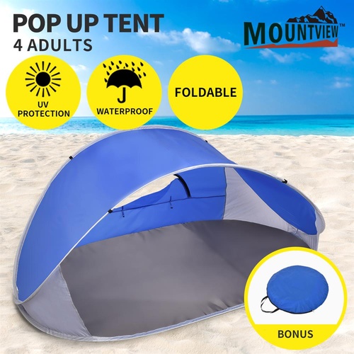 Mountview Pop Up Tent Camping Beach Tents 4 Person Portable Hiking Shade Shelter