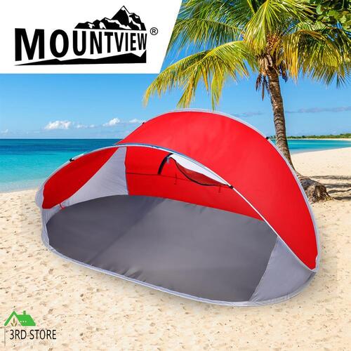 Mountview Pop Up Tent Camping Beach Tents 4 Person Portable Hiking Shade RED