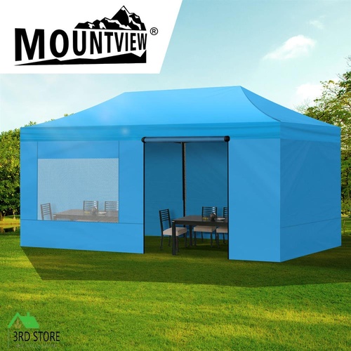 Mountview Gazebo Tent 3x6 Marquee Gazebos Outdoor Camping Canopy Mesh Side Wall