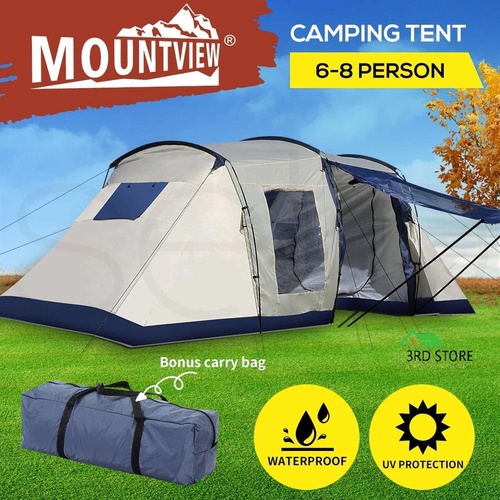 Large Family Camping Tent Tents Portable Outdoor Hiking Beach 6-8 Person Shelter