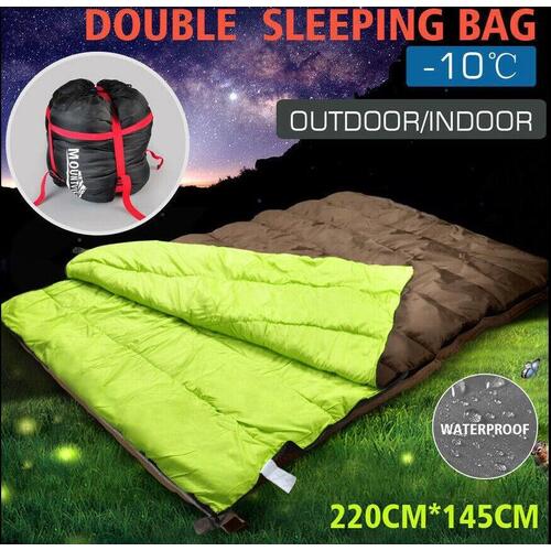 Mountview Sleeping Bag Double Bags Outdoor Camping Hiking Thermal -10? Tent Sack
