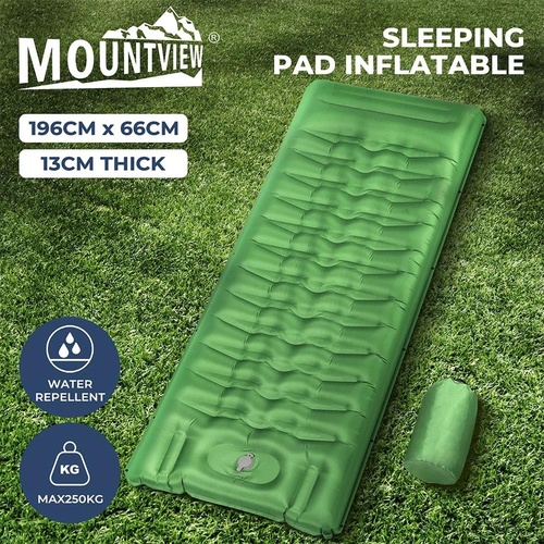 Mountview Camping Sleeping Mattress Inflating Single Spliced Air Mat Pillow Bag