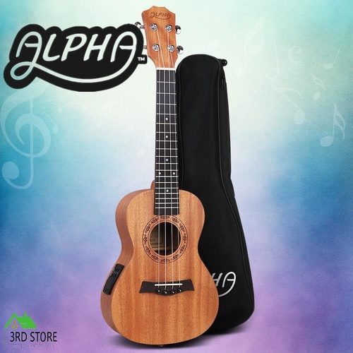 Alpha 26" Electric Tenor Ukulele Mahogany Ukuleles Uke Hawaii Guitar EQ Tuner